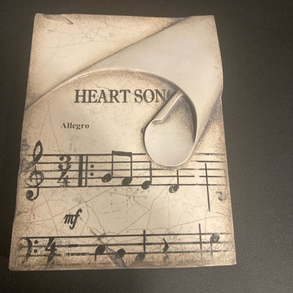Sid Dickens Heart Song Decorative Music Tile - White & Black T-422